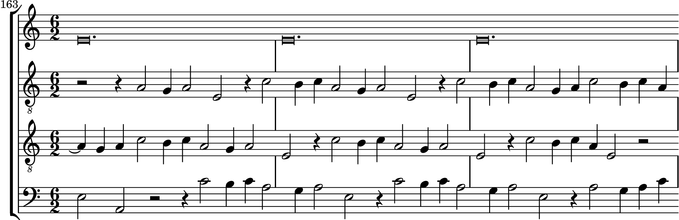 Figure 5: Josquin des Prez, Missa L&rsquo;homme Arme Super Voces Musicales, Agnus Dei III, (ca. 1490?-1495?). Click for audio.
